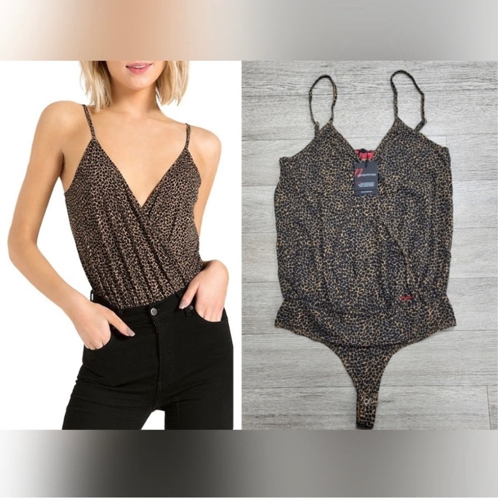 N:Philanthropy peppermint leopard print bodysuit in Sugar cheetah